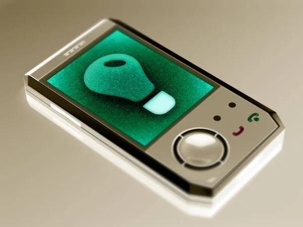 Idea Ikona Smartfona Ilustracja — Zdjęcie stockowe