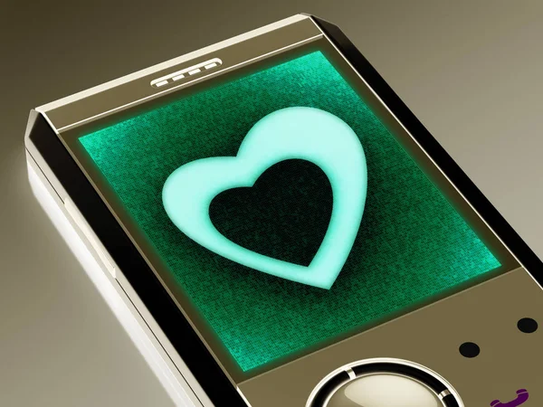 Heart Icon Smartphone Illustration — Stock Photo, Image