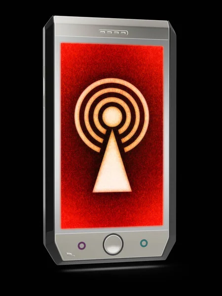 Antenna Icon Screen Illustration — Stock Photo, Image