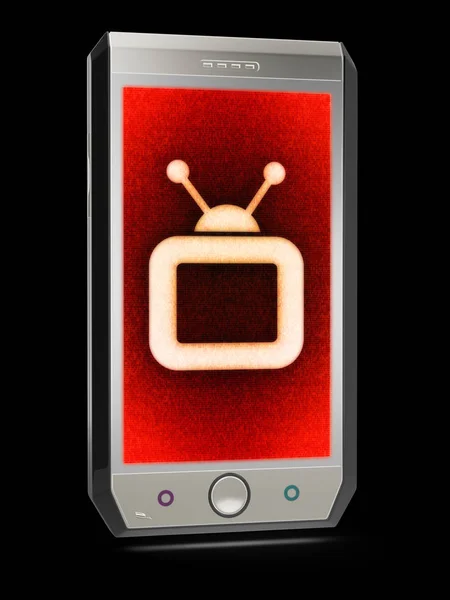 Ikonę Telewizora Ekranie Ilustracja — Zdjęcie stockowe
