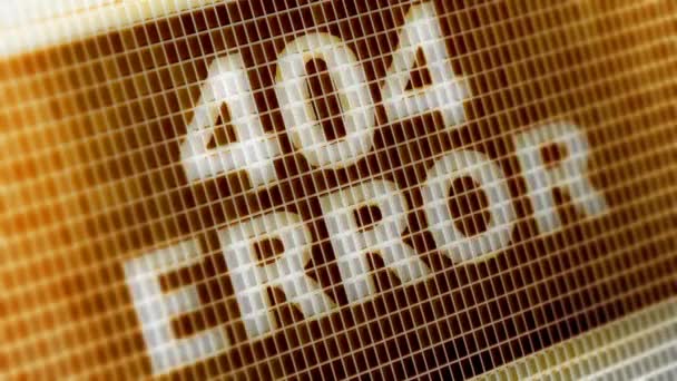 404 Error Экране Разрешение Encoder Prores 4444 Отличное Качество Цикл — стоковое видео