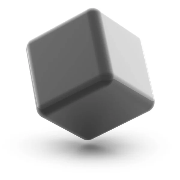 Cubo Superfície Branca Ilustração — Fotografia de Stock