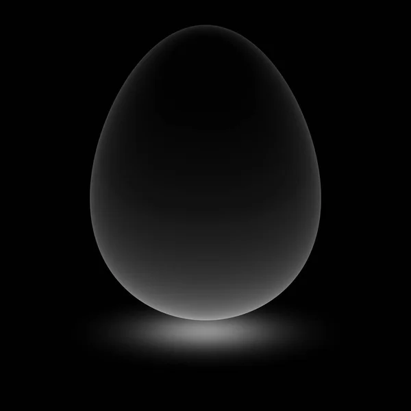 Egg Black Surface Illustration — Stock Photo, Image