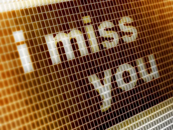 Miss You Ekranie Ilustracja — Zdjęcie stockowe