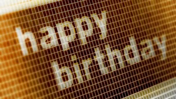 Buon Compleanno Sullo Schermo Risoluzione Encoder Prores 4444 Grande Qualità — Video Stock