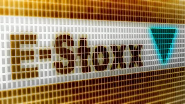 Indice Azionario Dei Titoli Azionari Dell Eurozona Progettato Stoxx Video — Video Stock