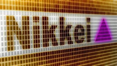 Nikkei stok ortalama. 4 k çözünürlüklü görüntüleri döngü var. Kodlayıcı Prores 4444.  