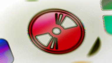 Disk simgesine ekranında. 4 k çözünürlüklü görüntüleri döngü var. ProRes 4444. 3D çizim.