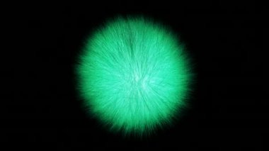 Dönüm kabarık topu. 4k çözünürlüklü. Kodlayıcı Prores 4444. Döngü. Alfa kanalı.