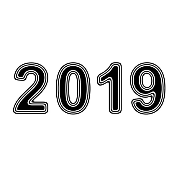 2019 Den Vita Bakgrunden Illustration — Stockfoto