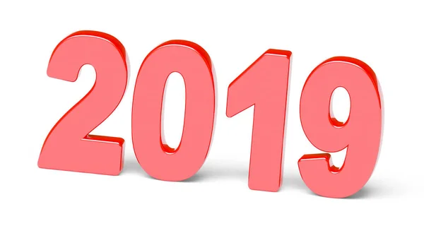 2019 Den Vita Bakgrunden Illustration — Stockfoto