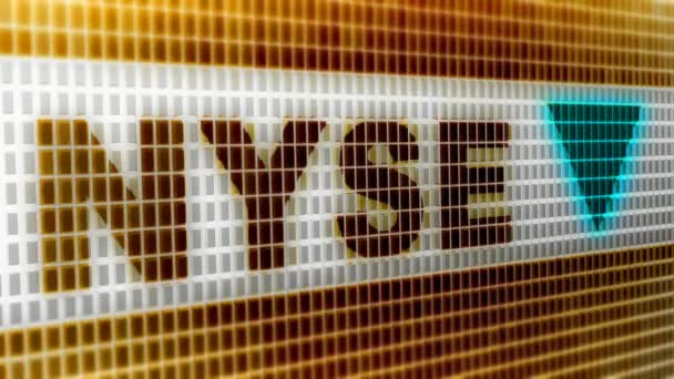 Bolsa Valores Nueva York Abreviada Como Nyse Apodada Big Board — Vídeos de Stock