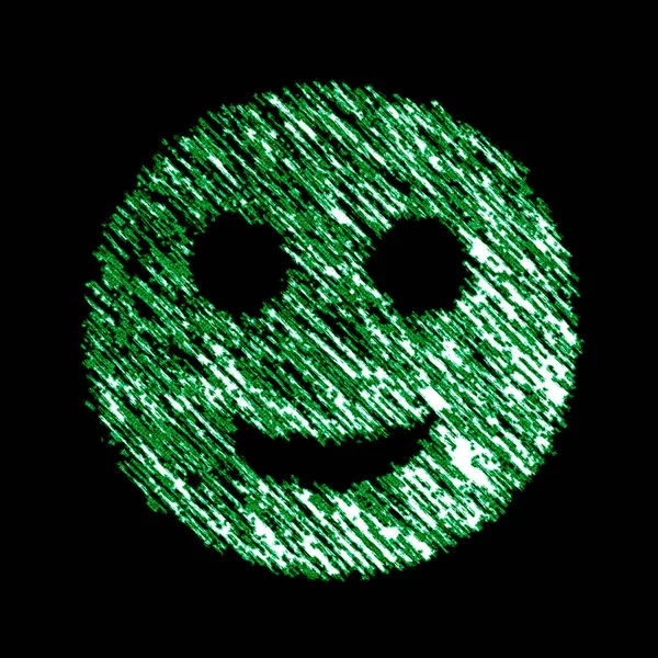 Smile Symbol Auf Schwarzem Hintergrund Illustration — Stockfoto