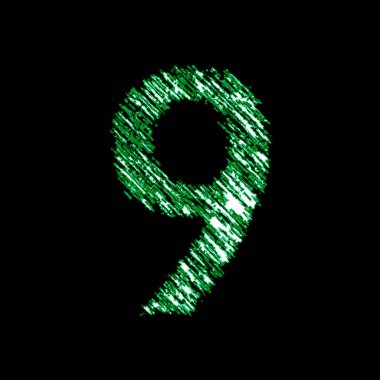 Sayı içinde belgili tanımlık siyah geçmiş. İllüstrasyon.