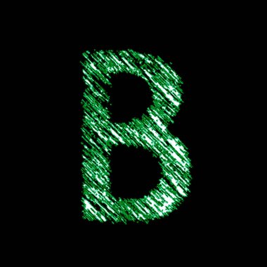 Mektup simgesi siyah arka plan. İllüstrasyon.