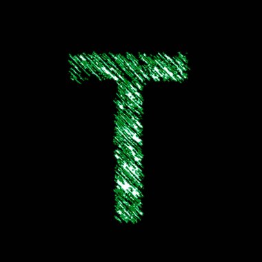 Mektup simgesi siyah arka plan. İllüstrasyon.