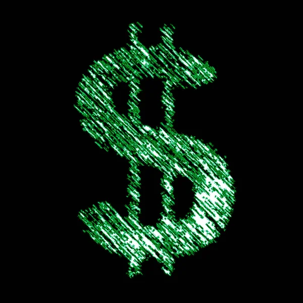 Dollar Icon Black Background Illustration — Stock Photo, Image