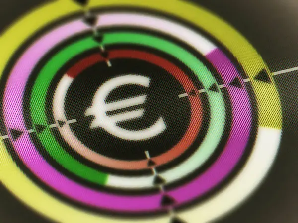 Euro Icon Screen Illustration — Stock Photo, Image