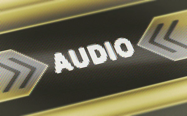 Audio Symbol Auf Dem Bildschirm Illustration — Stockfoto