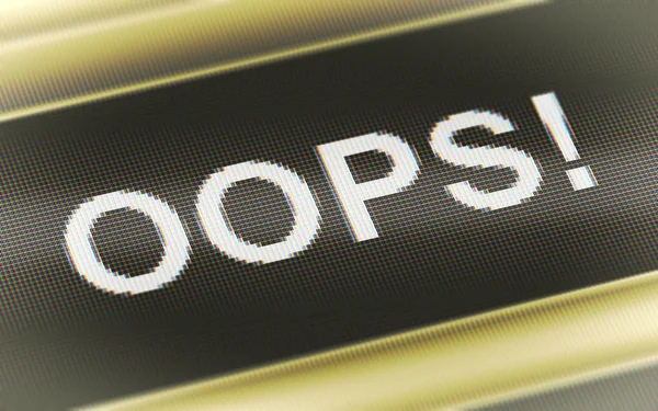 Oops Screen Illustration — Stock Photo, Image