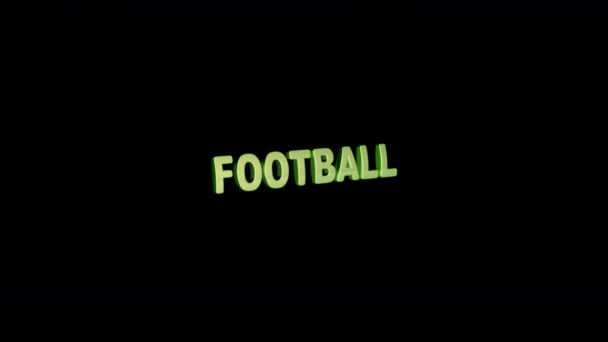 Football Black Background Footage Has Resolution Alpha Channel Prores 4444 — Stock Video