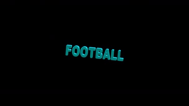 Ποδόσφαιρο Στο Μαύρο Φόντο Μήκος Πόδηα Έχει Ανάλυση Και Κανάλι — Αρχείο Βίντεο