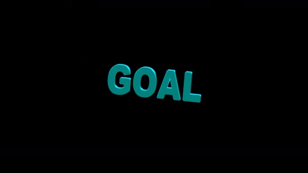Goal Zwarte Achtergrond Beeldmateriaal Heeft Resolutie Alpha Kanaal Prores 4444 — Stockvideo