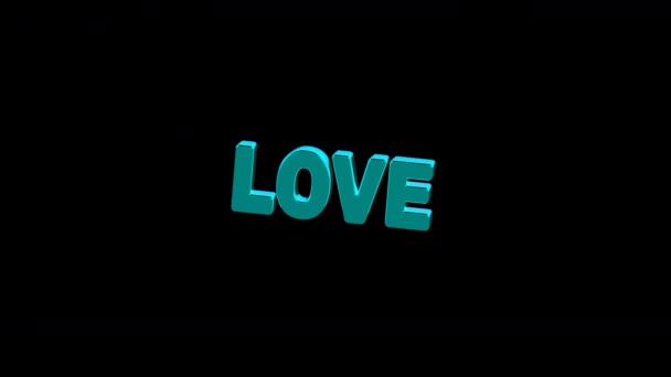 Amour Dans Fond Noir Vidéo Une Résolution Canal Alpha Prores — Video