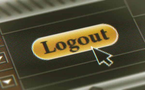 Logout Knop Het Scherm Illustratie — Stockfoto