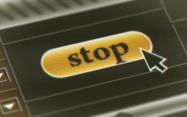 Stop Button Screen Illustration — Stock Photo, Image