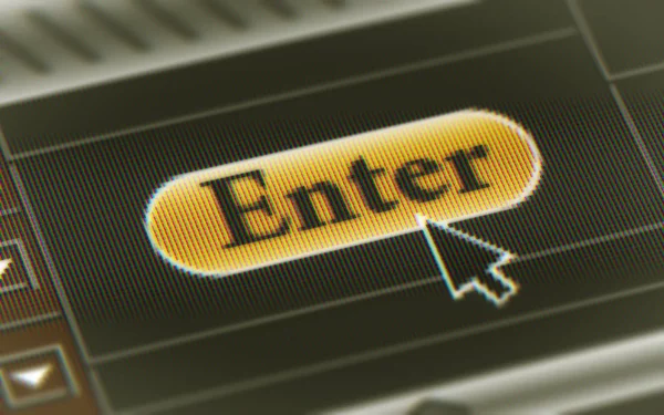 Enter Button Screen Illustration — Stock Photo, Image