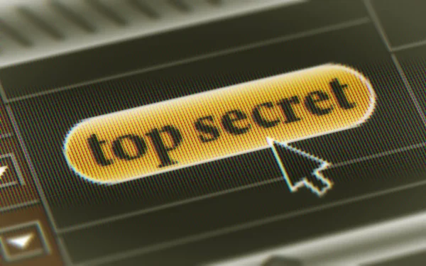 Top Secret Button Screen Illustration — Stock Photo, Image