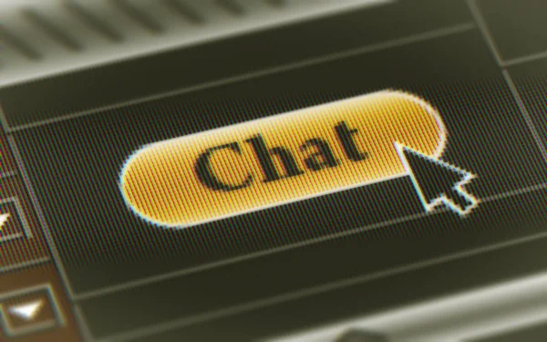 Chat Button Screen Illustration — Stock Photo, Image