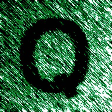 Yeşil arka plan mektupta. İllüstrasyon.