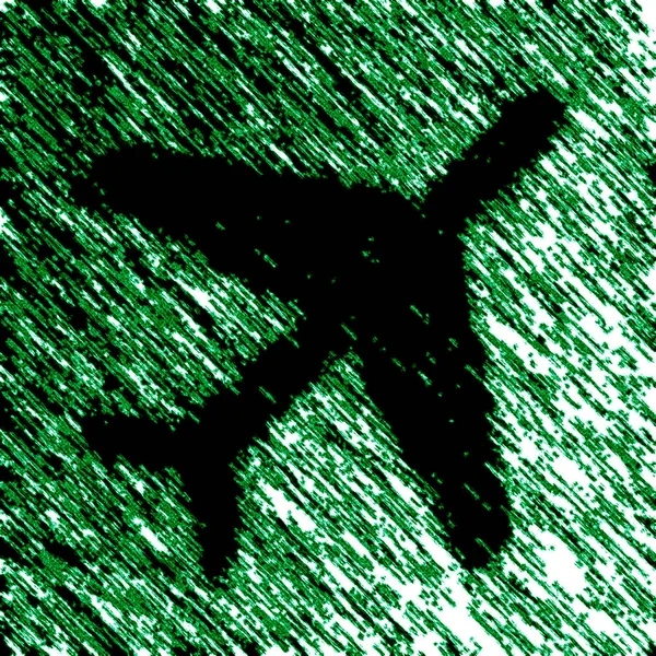 Black Flight Icon Illustration — Stock Photo, Image