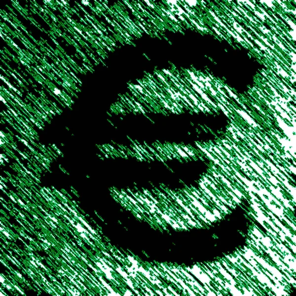 Black Euro Icon Illustration — Stock Photo, Image