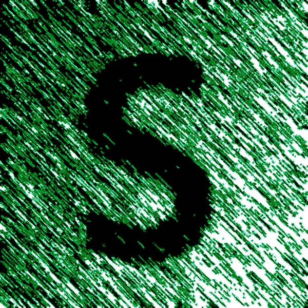 Lettera Sullo Sfondo Verde Illustrazione — Foto Stock