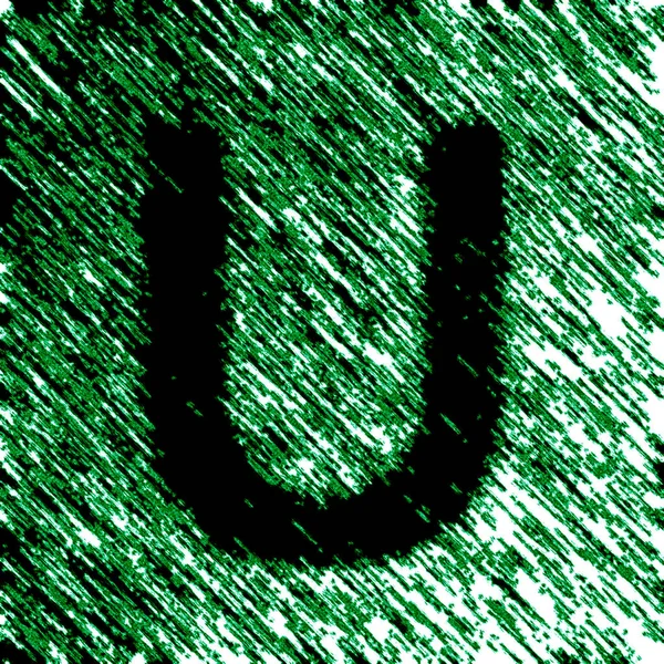 绿色背景的字母 — 图库照片
