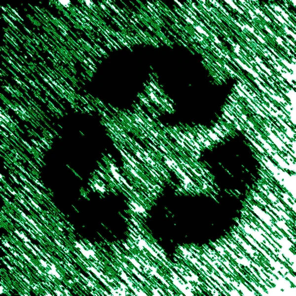 Ícone Reciclagem Preta Ilustração — Fotografia de Stock