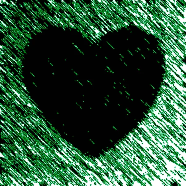 Ícone Coração Negro Ilustração Colorida — Fotografia de Stock