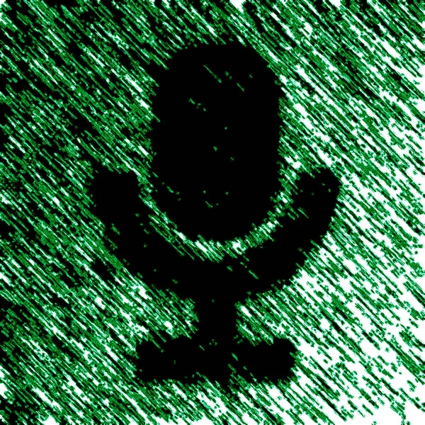 Піктограма Чорного Мікрофона Кольорова Ілюстрація — стокове фото