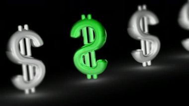 Dolar simgesi. 4 k çözünürlüklü görüntüleri döngü var. ProRes 4444.  