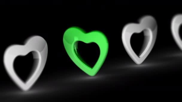 Icono Del Corazón Las Imágenes Bucle Tienen Resolución Prores 4444 — Vídeos de Stock