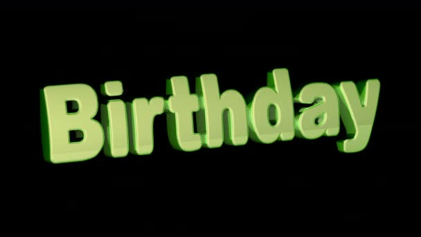 Birthday Looping Footage Has Resolution Alpha Channel Prores 4444 — Stock Video