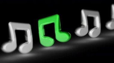 Müzik notu. 4 k çözünürlüklü görüntüleri döngü var. ProRes 4444. 