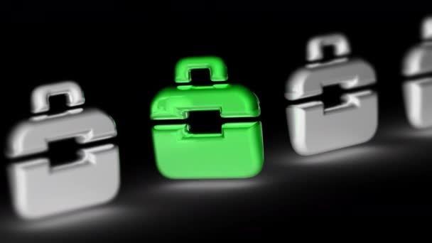 Icône portefeuille. Les images en boucle ont une résolution 4K. Prores 4444 . 