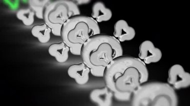 Virüs simgesi. 4 k çözünürlüklü görüntüleri döngü var. ProRes 4444.  