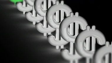 Dolar simgesi. 4 k çözünürlüklü görüntüleri döngü var. ProRes 4444.  