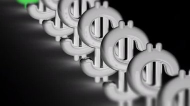 Dolar simgesi. 4 k çözünürlüklü görüntüleri döngü var. ProRes 4444.  