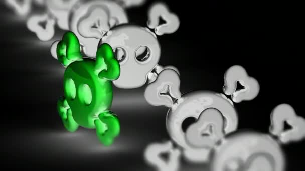 Icono Del Virus Las Imágenes Bucle Tienen Resolución Prores 4444 — Vídeos de Stock